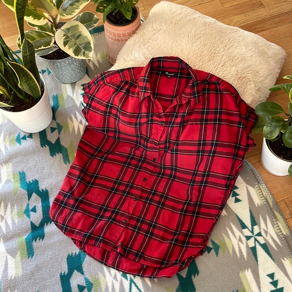 Madewell central shirt in Dahl plaid size XXS